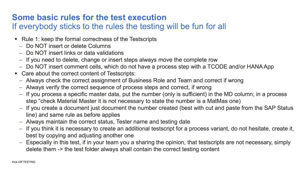 basic rules integration testing